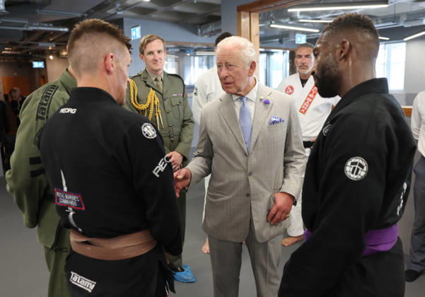 King Charles visits REORG King Charles visits REORG to hear about their work supporting military personnel, veterans and emergency service workers through Brazilian Jiu Jitsu training, in London, UK, on the 24th June 2026. Picture by Chris Jackson WPA-Pool London REORG London United Kingdom  WHA-0830