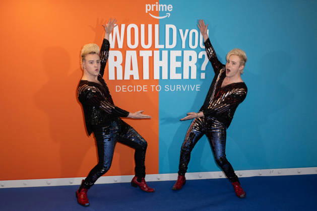 Jedward attends Prime Video™s Would You Rather: Decide to Survive London Screening, at the Regent Street Cinema in London, England. UK. Wednesday 24th June 2026. Copyright: xJamesxWarrenx ae7qz619