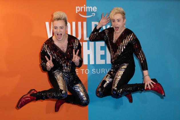 Jedward attends Prime Video™s Would You Rather: Decide to Survive London Screening, at the Regent Street Cinema in London, England. UK. Wednesday 24th June 2026. Copyright: xJamesxWarrenx ae7qz622