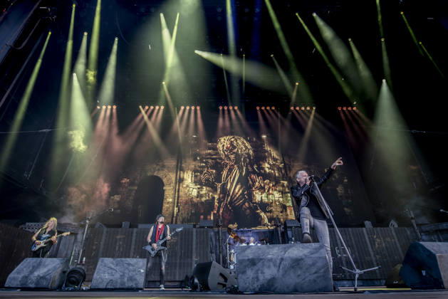 Iron Maiden live at Copenhell 2026 Copenhagen, Denmark. 24th, June 2026. The English heavy metal band Iron Maiden performs a live concert during the Danish heavy metal festival Copenhell 2026 in Copenhagen. Here vocalist Bruce Dickinson is seen live on stage. Denmark, Copenhagen  Copyright: xGonzalesxPhoto MathiasxBakxLarsenx