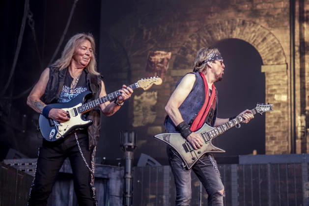 Iron Maiden live at Copenhell 2026 Copenhagen, Denmark. 24th, June 2026. The English heavy metal band Iron Maiden performs a live concert during the Danish heavy metal festival Copenhell 2026 in Copenhagen. Here guitarists Dave Murray (L) and Adrian Smith (R) are seen live on stage. Denmark, Copenhagen  Copyright: xGonzalesxPhoto MathiasxBakxLarsenx