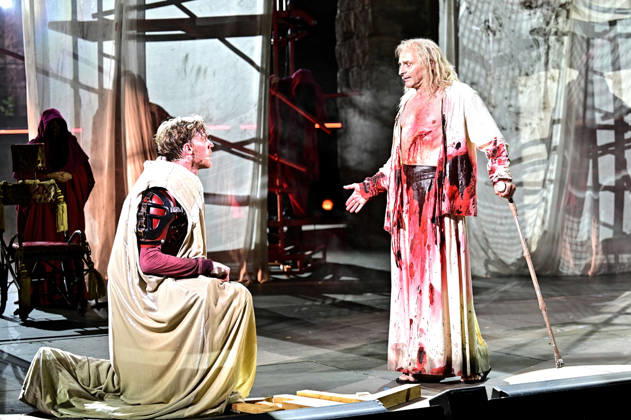 Bad Hersfelder Festspiele - Parzival . Schauspieler Thiess Brammer und Jörg Thieme während der Fotoprobe zur Inszenierung Parzival im Rahmen der Bad Hersfelder Festspiele am 24.06.2026 in der Stiftsruine Bad Hersfeld. 20260624MWI130131