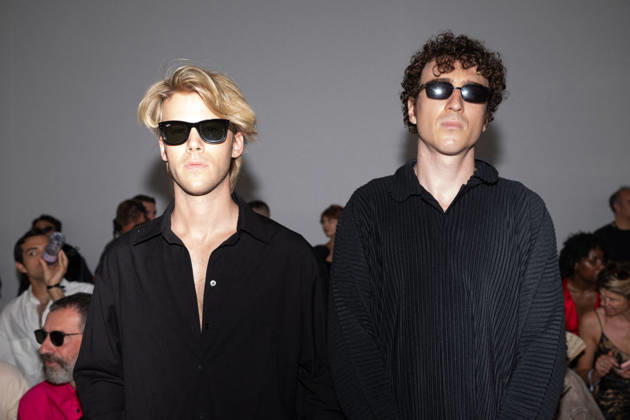 PFW - Issey Miyake - Front Row DJs Dorian Lauduique aka Dorian Lux and Cesar Laurent de Rummel aka Cesar de Rummel (Ofenbach) attend the Issey Miyake Menswear Spring Summer 2027 show as part of Paris Fashion Week on June 25, 2026 in Paris, France. Photo by Alexis Jumeau ABACAPRESS.COM Paris France  Copyright: xJumeauxAlexis ABACAx
