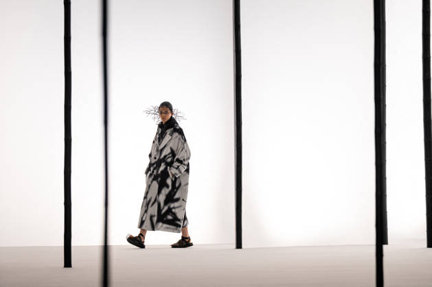 PFW - Issey Miyake - Runway A model presents a creation by IM Issey Miyake Men Miyake Design Studio team as part of their Menswear Spring-Summer 2027 collection show for fashion house Issey Miyake during Men s Fashion Week in Paris, France, June 25, 2026. Photo by Alexis Jumeau ABACAPRESS.COM Paris France  Copyright: xJumeauxAlexis ABACAx
