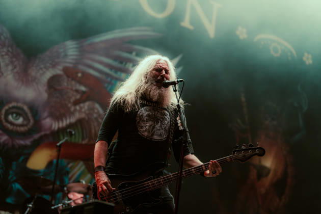 Mastodon live at Copenhell 2026 Copenhagen, Denmark. 24th, June 2026. The American metal band Mastodon performs a live concert during the Danish heavy metal festival Copenhell 2026 in Copenhagen. Here vocalist and bass player Troy Sanders is seen live on stage. Denmark, Copenhagen  Copyright: xGonzalesxPhoto MathiasxKristensenx