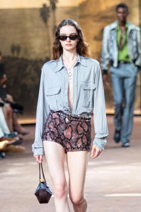 PFW Amiri Runway Menswear NB A model walks the runway during the Amiri Menswear Spring Summer 2027 show as part of Paris Fashion Week on June 25, 2026 in Paris, France. Photo by Nasser Berzane ABACAPRESS.COM Paris France  Copyright: xBerzanexNasser ABACAx