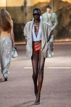 PFW Amiri Runway Menswear NB A model walks the runway during the Amiri Menswear Spring Summer 2027 show as part of Paris Fashion Week on June 25, 2026 in Paris, France. Photo by Nasser Berzane ABACAPRESS.COM Paris France  Copyright: xBerzanexNasser ABACAx
