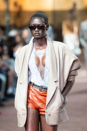 PFW Amiri Runway Menswear NB A model walks the runway during the Amiri Menswear Spring Summer 2027 show as part of Paris Fashion Week on June 25, 2026 in Paris, France. Photo by Nasser Berzane ABACAPRESS.COM Paris France  Copyright: xBerzanexNasser ABACAx