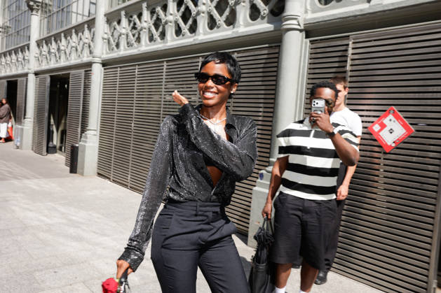 Eva Apio at the Amiri Spring Summer 2027 Men’s Ready-to-Wear show at the Carreau du Temple during Paris Fashion Week (PFW), June 25, 2026 Tiphaine Lebely Bestimage Celebrities at the Amiri Spring Summer 2027 Men’s Ready-to-Wear show at the Carreau du Temple during Paris Fashion Week (PFW) in Paris, France  Copyright: xTiphainexLebelyx xBestimagexTiphainexLebelyx xBestimagex