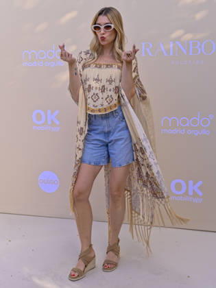 June 25, 2026, Madrid, Madrid, Spain: EVA SORIANO attend the photocall for the new edition of DULCEIDA Ã¢â‚¬oe Rainbow Ã¢â‚¬Â as part of the official MADO 2026 program at Las Brasas del Mentidero on June 25, 2026, in Madrid, Spain. Madrid Spain  - ZUMAc312 20260625_zsp_c312_006 Copyright: xOscarxManuelxSanchezx