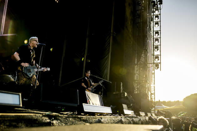 The Offspring live at Tinderbox 2026 Odense, Denmark. 26th, June 2026. The American rock band The Offspring performs a live concert during the Danish music festival Tinderbox 2026 in Odense. Here singer and guitarist Dexter Holland (L) is seen live on stage with guitarist Noodles (R). Denmark, Odense  Copyright: xGonzalesxPhoto LassexLagonix