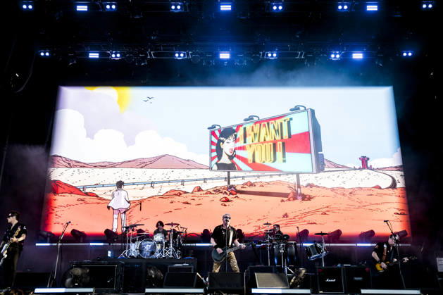 The Offspring live at Tinderbox 2026 Odense, Denmark. 26th, June 2026. The American rock band The Offspring performs a live concert during the Danish music festival Tinderbox 2026 in Odense. Here singer and guitarist Dexter Holland is seen live on stage. Denmark, Odense  Copyright: xGonzalesxPhoto LassexLagonix