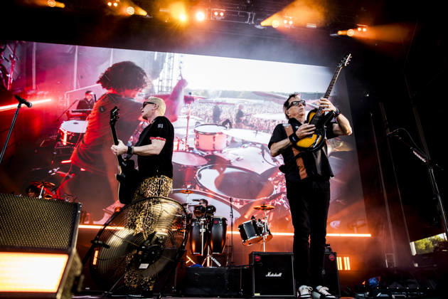 The Offspring live at Tinderbox 2026 Odense, Denmark. 26th, June 2026. The American rock band The Offspring performs a live concert during the Danish music festival Tinderbox 2026 in Odense. Here singer and guitarist Dexter Holland (L) is seen live on stage with guitarist Noodles (R). Denmark, Odense  Copyright: xGonzalesxPhoto LassexLagonix