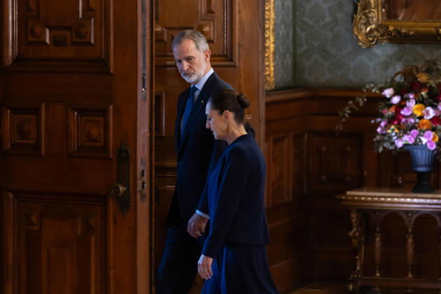 June 25, 2026, Mexico City, Mexico: Mexican President CLAUDIA SHEINBAUM PARDO welcomed KING FELIPE VI of Spain to the National Palace during the monarchs first official visit to Mexico in more than seven years and his first meeting with the current federal administration. The private meeting took place before the King traveled to Guadalajara to attend the 2026 FIFA World Cup match between Spain and Uruguay. Mexico City Mexico - ZUMAl178 20260625_znp_l178_015 Copyright: xCristianxLeyvax