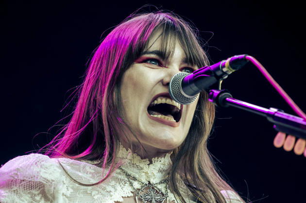 Calva Louise live at Copenhell 2026 Copenhagen, Denmark. 25th, June 2026. The rock band Calva Louise performs a live concert during the Danish heavy metal festival Copenhell 2026 in Copenhagen. Here vocalist and guitarist Jess Allanic is seen live on stage. Denmark, Copenhagen  Copyright: xGonzalesxPhoto MathiasxBakxLarsenx