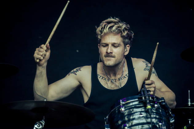 Calva Louise live at Copenhell 2026 Copenhagen, Denmark. 25th, June 2026. The rock band Calva Louise performs a live concert during the Danish heavy metal festival Copenhell 2026 in Copenhagen. Here drummer Ben Parker is seen live on stage. Denmark, Copenhagen  Copyright: xGonzalesxPhoto MathiasxBakxLarsenx