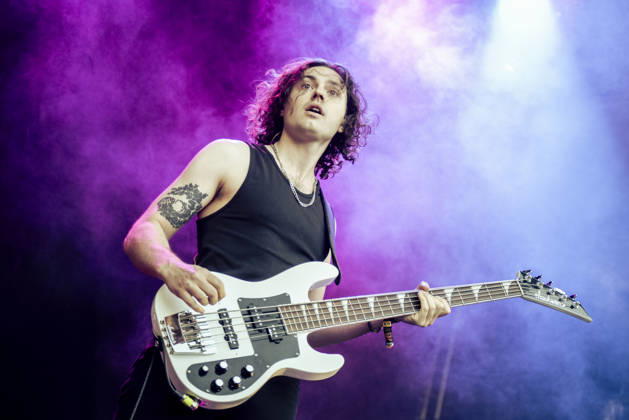 Calva Louise live at Copenhell 2026 Copenhagen, Denmark. 25th, June 2026. The rock band Calva Louise performs a live concert during the Danish heavy metal festival Copenhell 2026 in Copenhagen. Here bass player Alizon Taho is seen live on stage. Denmark, Copenhagen  Copyright: xGonzalesxPhoto MathiasxBakxLarsenx