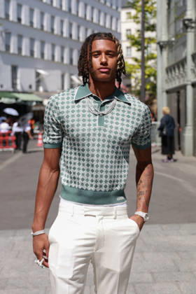 Diamant Blazi at the Amiri Men s Ready-to-Wear Spring Summer 2027 Collection fashion show during Paris Fashion Week, June 25, 2026 Florian Lavielle Bestimage Celebrities at the Amiri Men’s Ready-to-Wear Spring Summer 2027 Collection fashion show during Paris Fashion Week on June 25, 2026, Paris, France  Copyright: xFlorianxLaviellex xBestimagexFlorianxLaviellex xBestimagex