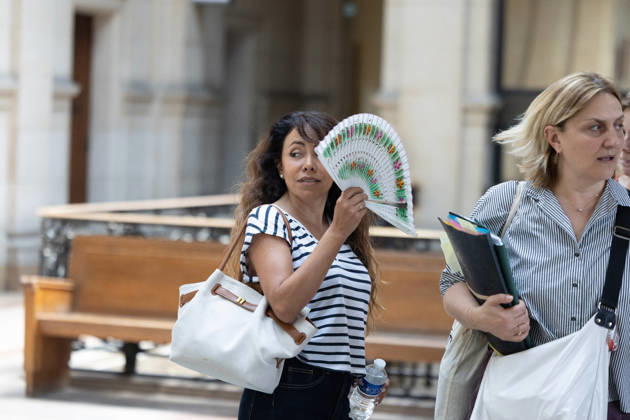 Stephane Plaza Appeal Trial - Paris Plaintiff Irma Paola Rivero Esqueda arrives for the appeal trial of French TV host and real estate agent Stephane Plaza for domestic violence in Paris on June 26, 2026. Photo by Raphael Lafargue ABACAPRESS.COM Paris France  Copyright: xLafarguexRaphael ABACAx