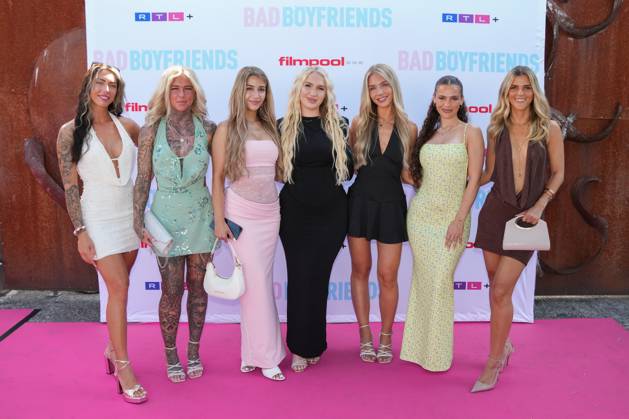 Screening von Bad Boyfriends in Köln. v.l. Alenssia, Angelika, Alessandra, Natalia, Larissa, Jeje, Nasrin beim Screening des neuen filmpool-Formats Bad Boyfriends (RTL+) am 25.06.2026 im Bootshaus in Köln. Koeln Bootshaus Nordrhein-Westfalen