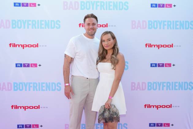 Screening von Bad Boyfriends in Köln. Steffen Vogeno und Karina Vogeno beim Screening des neuen filmpool-Formats Bad Boyfriends (RTL+) am 25.06.2026 im Bootshaus in Köln. Koeln Bootshaus Nordrhein-Westfalen