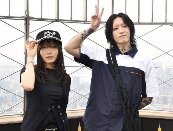 NEW YORK, NY - JUNE 26: Yoasobi visit the Empire State Building to celebrate their upcoming album ˜The Book™ and North American ˜Never Ending Stories™ Tour on June 26, 2026 in New York City. Copyright: xMediaPunchx