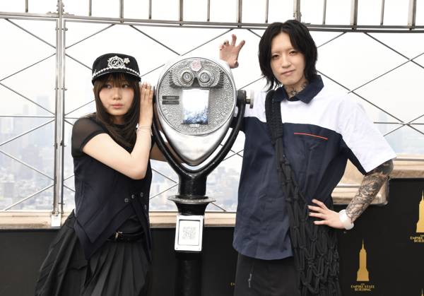 NEW YORK, NY - JUNE 26: Yoasobi visit the Empire State Building to celebrate their upcoming album ˜The Book™ and North American ˜Never Ending Stories™ Tour on June 26, 2026 in New York City. Copyright: xMediaPunchx