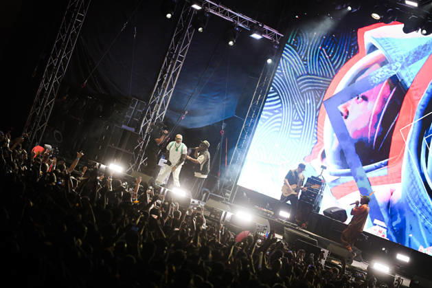 Croatia Black Eyed Peas Concert Taboo, apl.de.ap, will.i.am, and J.Rey Soul of Black Eyed Peas perform on stage during their concert at Bundek Lake in Zagreb, Croatia on June 26, 2026.  LucijaxOcko PIXSELL