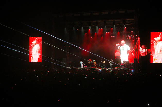 Croatia Black Eyed Peas Concert Taboo, apl.de.ap, will.i.am, and J.Rey Soul of Black Eyed Peas perform on stage during their concert at Bundek Lake in Zagreb, Croatia on June 26, 2026.  LucijaxOcko PIXSELL