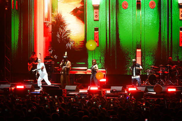 Croatia Black Eyed Peas Concert Taboo, apl.de.ap, will.i.am, and J.Rey Soul of Black Eyed Peas perform on stage during their concert at Bundek Lake in Zagreb, Croatia on June 26, 2026.  LucijaxOcko PIXSELL
