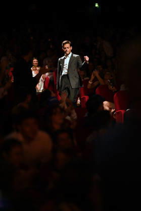 4th Nouvelles Vagues International Biarritz Film Festival Day Four FC Rami Malek speaks onstage during the premiere of In Waves on Day Four of the 4th Nouvelles Vagues International Biarritz Film Festival on June 26, 2026 in Biarritz, France. Photo by Franck Castel ABACAPRESS.COM Biarritz France  Copyright: xCastelxFranck ABACAx