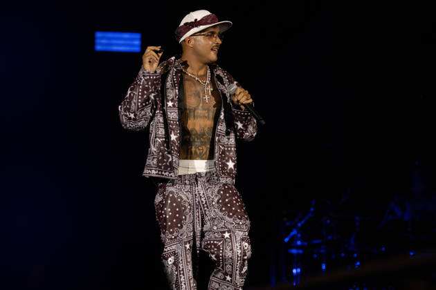 June 26, 2026, Napoli, Italy: Italian rapper Emanuele Palumbo aka Geolier, performs live at Stadio Maradona in Napoli during his Stadi Tour 2026. Napoli Italy  - ZUMAs197 20260626_aaa_s197_162 Copyright: xFrancescoxCiglianox