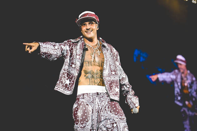 June 26, 2026, Napoli, Italy: Italian rapper Emanuele Palumbo better known as Geolier performs live at Stadium Maradona in Napoli during his Stadi Tour 2026. Napoli Italy - ZUMAs197 20260626_aaa_s197_181 Copyright: xPaolaxVisonex