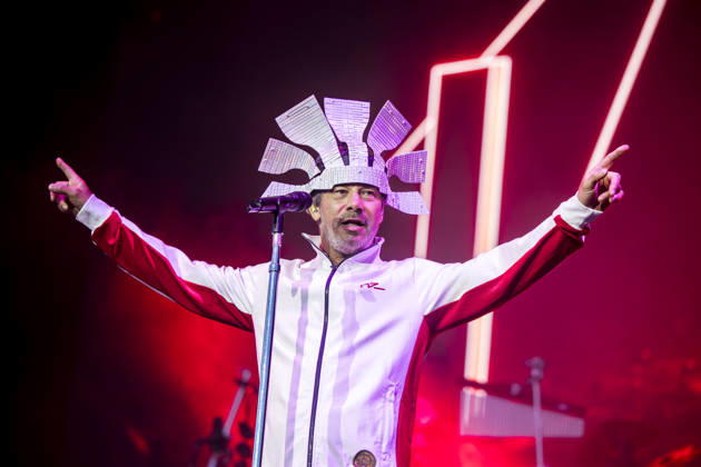 Jamiroquai live at Tinderbox 2026 Odense, Denmark. 26th, June 2026. The British funk and pop band Jamiroquai performs a live concert during the Danish music festival Tinderbox 2026 in Odense. Here singer and songwriter Jay Kay is seen live on stage. Denmark, Odense  Copyright: xGonzalesxPhoto LassexLagonix