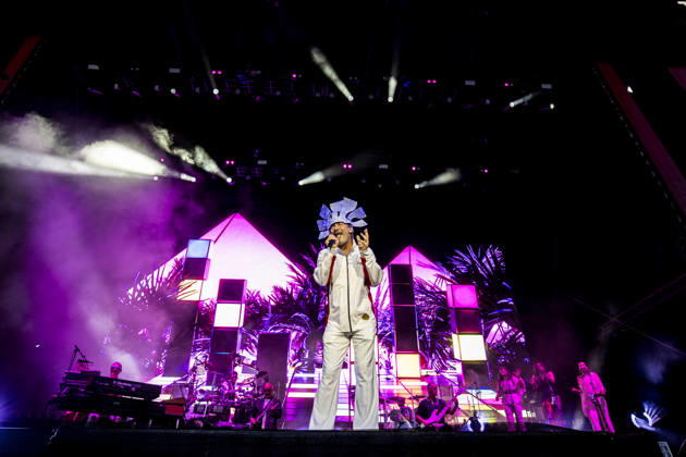 Jamiroquai live at Tinderbox 2026 Odense, Denmark. 26th, June 2026. The British funk and pop band Jamiroquai performs a live concert during the Danish music festival Tinderbox 2026 in Odense. Here singer and songwriter Jay Kay is seen live on stage. Denmark, Odense  Copyright: xGonzalesxPhoto LassexLagonix