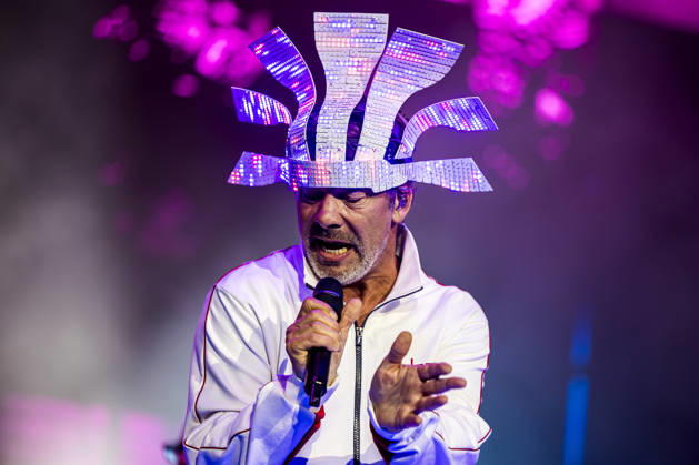 Jamiroquai live at Tinderbox 2026 Odense, Denmark. 26th, June 2026. The British funk and pop band Jamiroquai performs a live concert during the Danish music festival Tinderbox 2026 in Odense. Here singer and songwriter Jay Kay is seen live on stage. Denmark, Odense  Copyright: xGonzalesxPhoto LassexLagonix