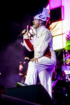 Jamiroquai live at Tinderbox 2026 Odense, Denmark. 26th, June 2026. The British funk and pop band Jamiroquai performs a live concert during the Danish music festival Tinderbox 2026 in Odense. Here singer and songwriter Jay Kay is seen live on stage. Denmark, Odense  Copyright: xGonzalesxPhoto LassexLagonix