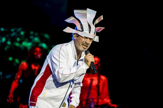 Jamiroquai live at Tinderbox 2026 Odense, Denmark. 26th, June 2026. The British funk and pop band Jamiroquai performs a live concert during the Danish music festival Tinderbox 2026 in Odense. Here singer and songwriter Jay Kay is seen live on stage. Denmark, Odense  Copyright: xGonzalesxPhoto LassexLagonix
