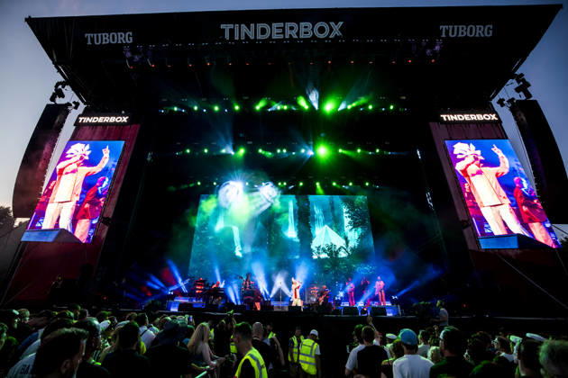 Jamiroquai live at Tinderbox 2026 Odense, Denmark. 26th, June 2026. The British funk and pop band Jamiroquai performs a live concert during the Danish music festival Tinderbox 2026 in Odense. Here singer and songwriter Jay Kay is seen live on stage. Denmark, Odense  Copyright: xGonzalesxPhoto LassexLagonix