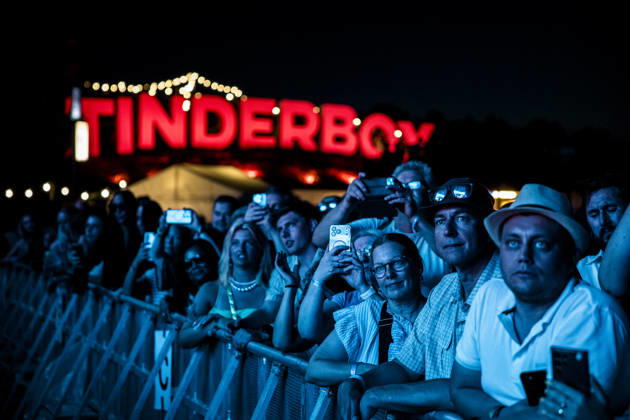 Moby live at Tinderbox 2026 Odense, Denmark. 26th, June 2026. Concert goers seen a live concert with the American singer, DJ and musician Moby during the Danish music festival Tinderbox 2026 in Odense. Denmark, Odense  Copyright: xGonzalesxPhoto LassexLagonix