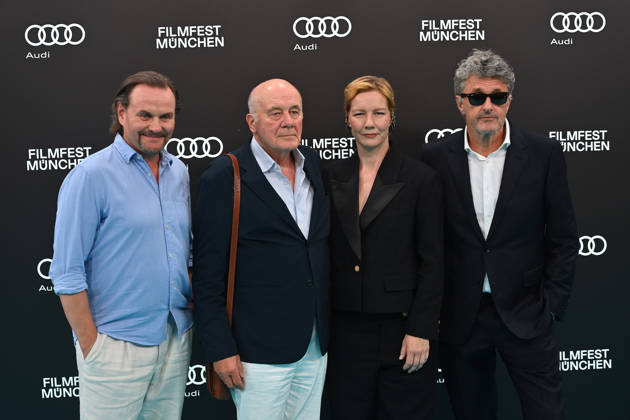 v.li:Devid Striesow (Schauspieler), Hanns Zischler (Schauspieler), Sandra Hueller (Schauspielerin),PaweÅ‚ Pawlikowski (Schauspieler) Eroeffnung 43.Filmfest Muenchen am 27.06.2026 Gasteig HP8.