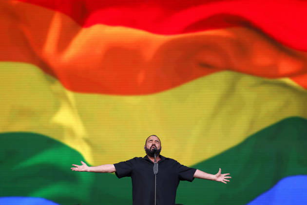 Sänger Marian Gold von der Band Alphaville beim Rainbow Festival 2026 am Fühlinger See. Das Rainbow Festival von Markus Krampe findet im Rahmen des ColognePride statt. Köln, 27.06.2026 NRW Deutschland Copyright: xChristophxHardtx