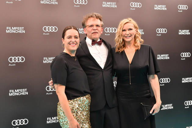 Julia Weigl, Christoph Groener and Veronica Ferres attend the Opening Red Carpet of the 43rd Munich Film Festival (Filmfest München) at Gasteig HP 8 on June 27, 2026 in Munich, Germany 43rd Munich Film Festival Opening