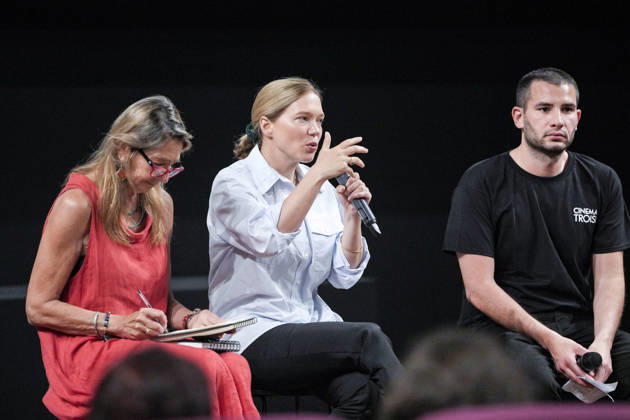 IPA86143113 - Rome: French actress Lea Seydoux appeared at the Cinema Troisi to present the national premiere of the film *L inconnue* In the photo: Lea Seydoux  Copyright: xBArbaraxAmendolax xBarbaraxAmendolax 86143113