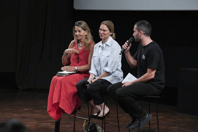 IPA86142899 - Rome: French actress Lea Seydoux appeared at the Cinema Troisi to present the national premiere of the film *L inconnue* In the photo: Lea Seydoux  Copyright: xBArbaraxAmendolax xBarbaraxAmendolax 86142899