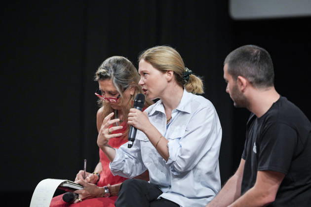 IPA86143011 - Rome: French actress Lea Seydoux appeared at the Cinema Troisi to present the national premiere of the film *L inconnue* In the photo: Lea Seydoux  Copyright: xBArbaraxAmendolax xBarbaraxAmendolax 86143011