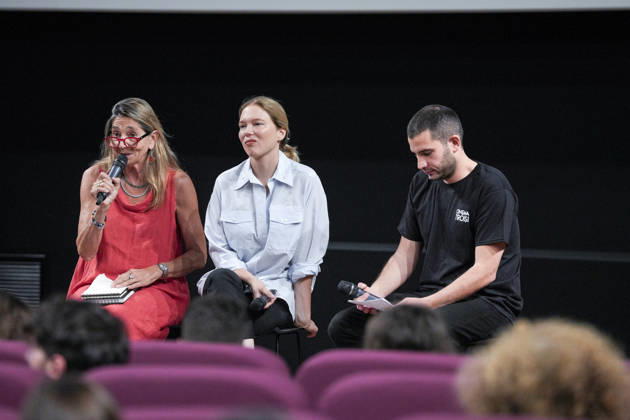 IPA86142920 - Rome: French actress Lea Seydoux appeared at the Cinema Troisi to present the national premiere of the film *L inconnue* Pictured: Lea Seydoux  Copyright: xBArbaraxAmendolax xBarbaraxAmendolax 86142920