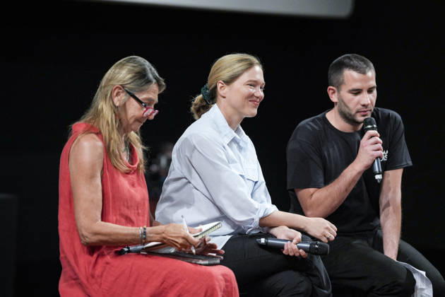 IPA86143065 - Rome: French actress Lea Seydoux appeared at the Cinema Troisi to present the national premiere of the film *L inconnue* In the photo: Lea Seydoux  Copyright: xBArbaraxAmendolax xBarbaraxAmendolax 86143065