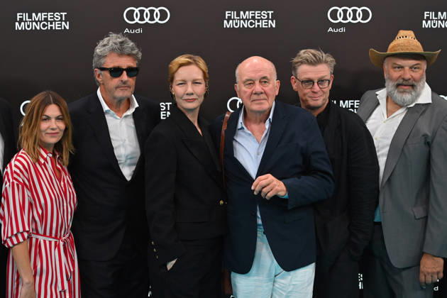 v.li:Jeanne Tremsal, PaweÅ‚ Pawlikowski, Sandra Hüller, Hanns Zischler, Hendrik Handloegten,Waldemar Kobus. Eroeffnung 43.Filmfest Muenchen am 27.06.2026 Gasteig HP8.