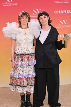 Closing Ceremony 4th Nouvelles Vagues International Biarritz Film Festival FC Ani Palmer and Paloma Schneideman pose with the Grand Prix award after the closing ceremony during the 4th Nouvelles Vagues International Biarritz Film Festival on June 27, 2026 in Biarritz, France. Photo by Franck Castel ABACAPRESS.COM Biarritz France  Copyright: xCastelxFranck ABACAx